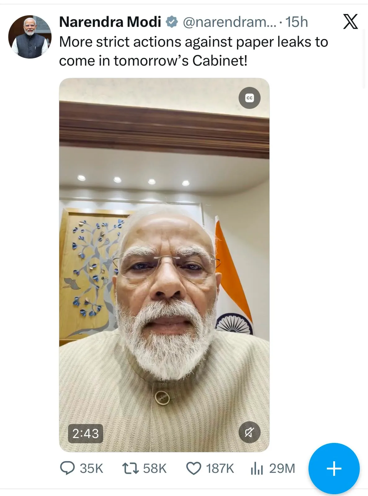 PM VIDEO MESSAGE